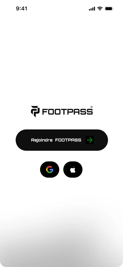FOOTPASS app screen 1